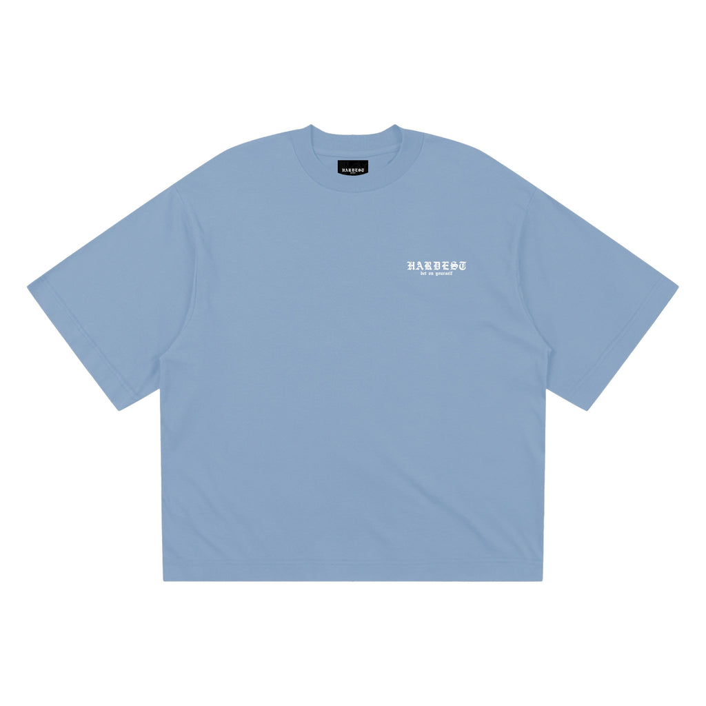SIGNATURE BOXY TEE IN POWDER BLUE