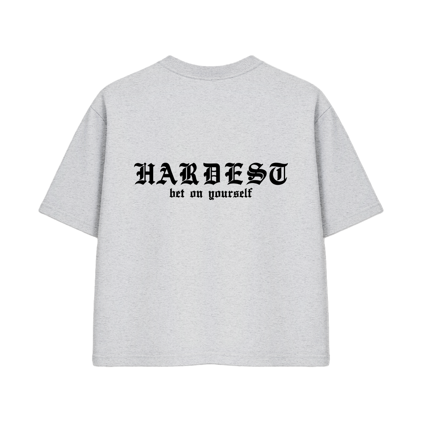 SIGNATURE BOXY TEE IN OATMEAL GRAY