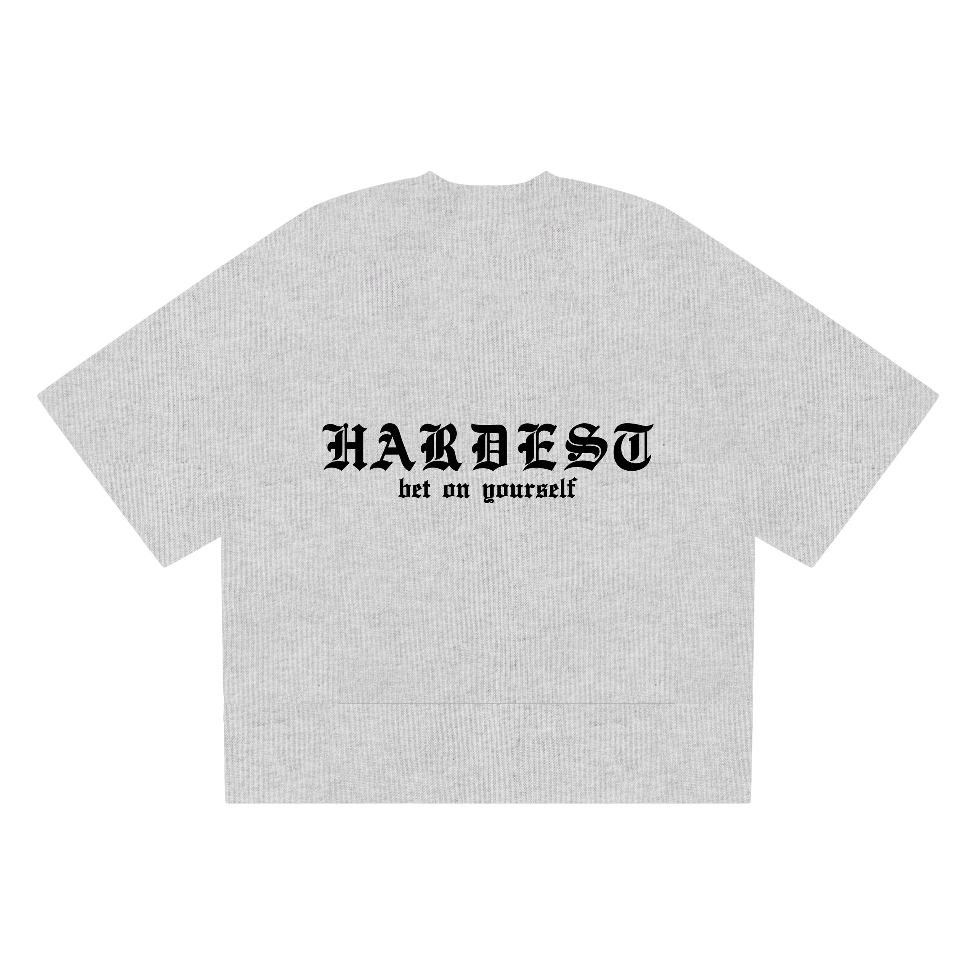 SIGNATURE BOXY TEE IN OATMEAL GRAY