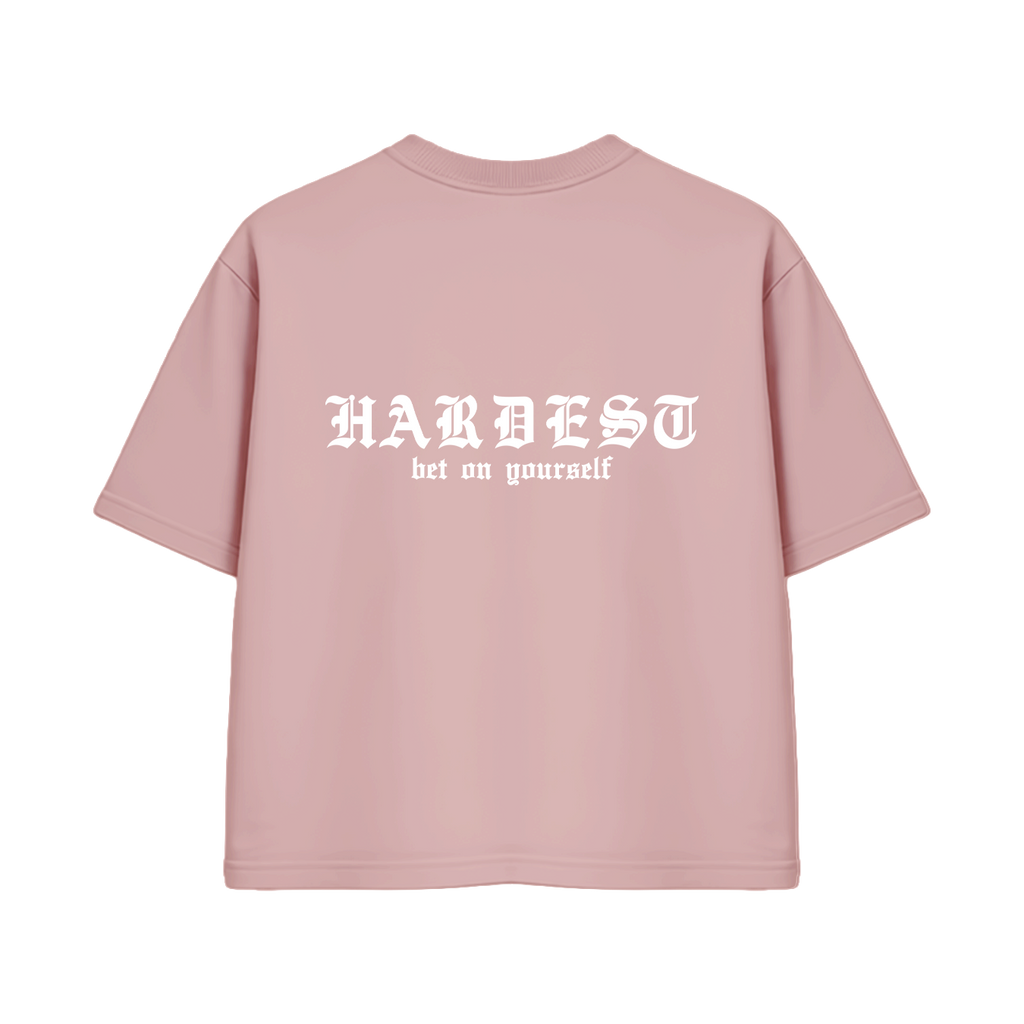 SIGNATURE BOXY TEE IN SALMON PINK