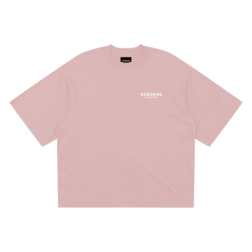 SIGNATURE BOXY TEE IN SALMON PINK