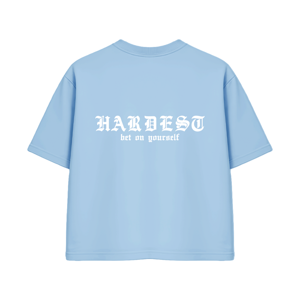 SIGNATURE BOXY TEE IN POWDER BLUE