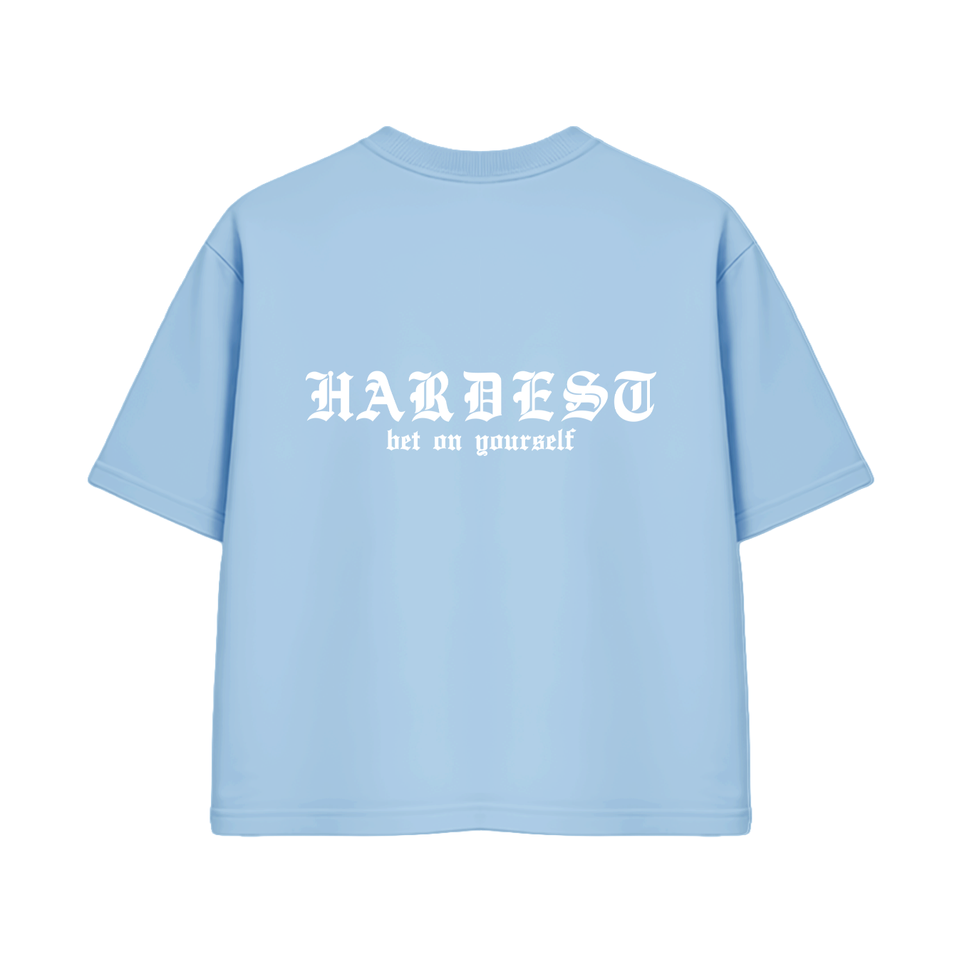 SIGNATURE BOXY TEE IN POWDER BLUE