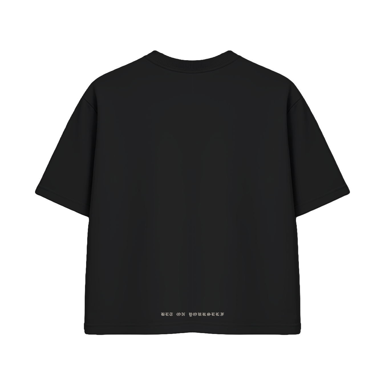 ARCHED CAMO BOXY TEE IN BLACK