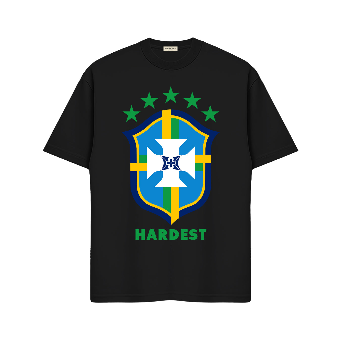 CREST TEE IN BLACK