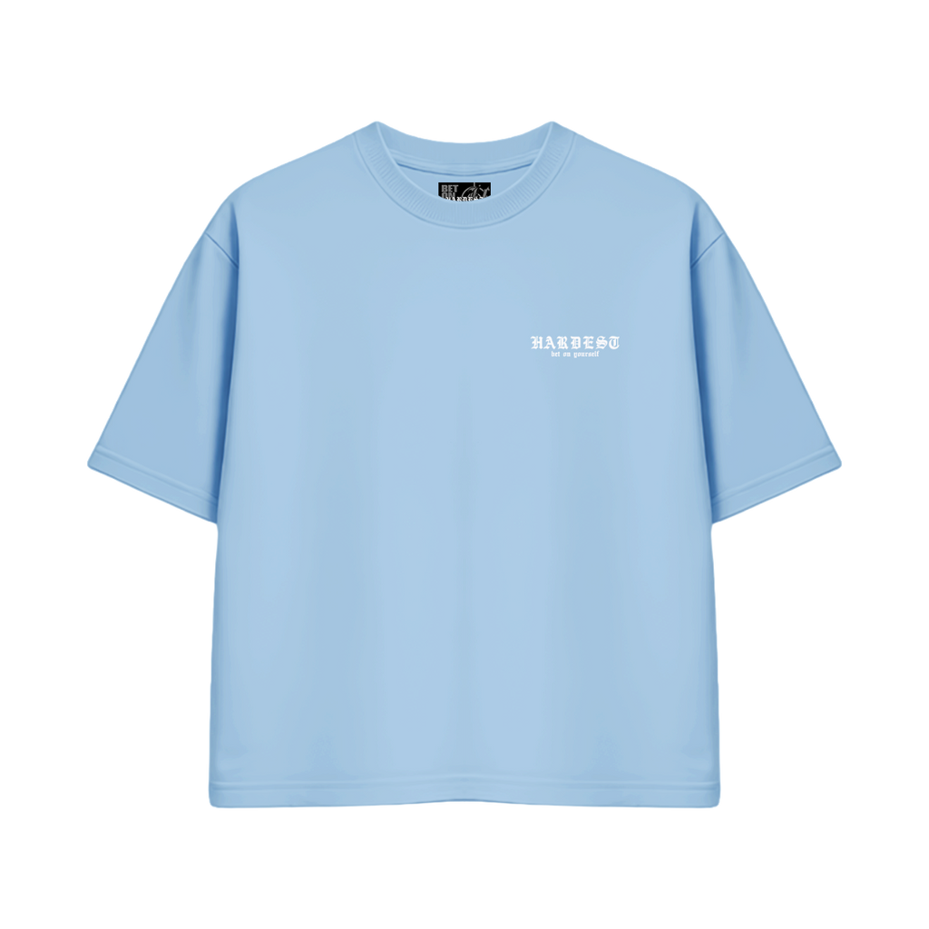 SIGNATURE BOXY TEE IN POWDER BLUE